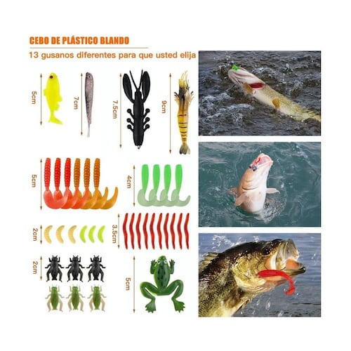Señuelos De Pesca Kit De Señuelos Con Una Caja 78 Piezas