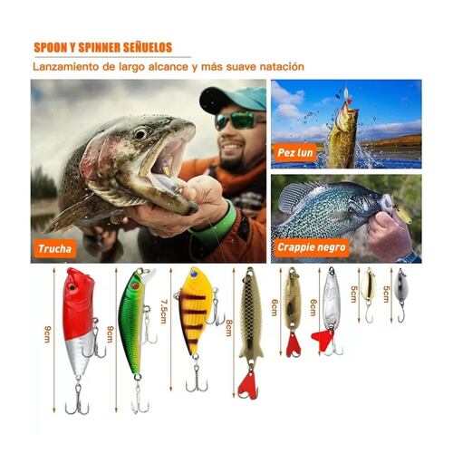 Señuelos De Pesca Kit De Señuelos Con Una Caja 78 Piezas