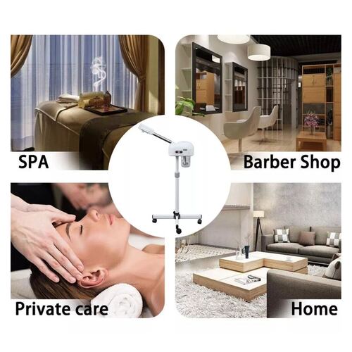 Vaporizador Facial Limpieza Para Estética Spa Barbería Color Blanco
