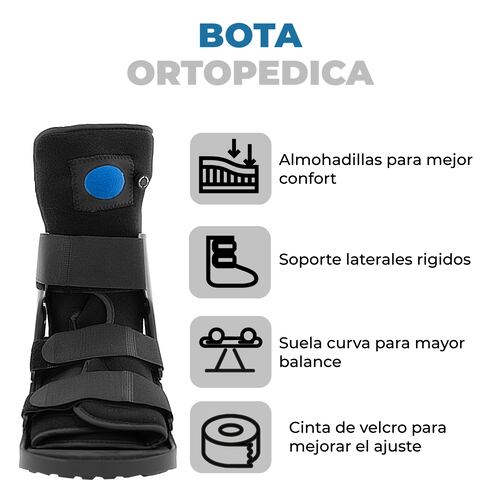 Bota Ortopédica Onof, Bota Postoperatorias, Rehabilitacion, Fracturas, Esgince, Lesiones en Tobillo y Pie con Suela Antiderrapante 
