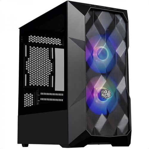 Gabinete Cooler Master MasterBox TD300 Mesh ARGB Negro USB3 2 Ventiladores Vidrio Templado TD300-KGNN-S00