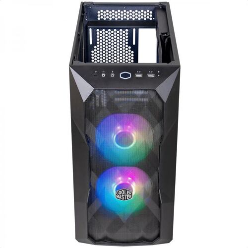 Gabinete Cooler Master MasterBox TD300 Mesh ARGB Negro USB3 2 Ventiladores Vidrio Templado TD300-KGNN-S00