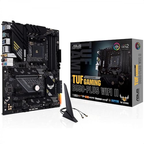 Tarjeta Madre ASUS TUF GAMING B550-PLUS WIFI II AURA 4xDDR4 2xPCI-E USB3 Socket AM4