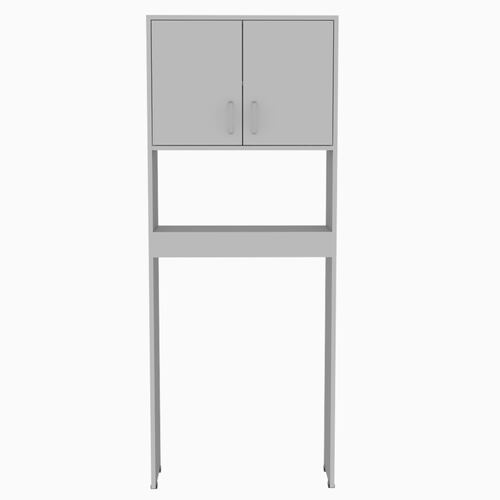 Mueble Ahorrador de espacio para baño con entrepaños Siena color blanco.