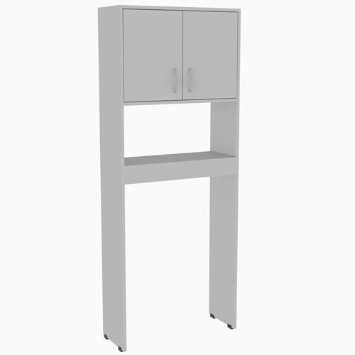 Mueble Ahorrador de espacio para baño con entrepaños Siena color blanco.