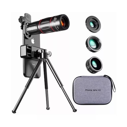 Lentes Para Celular Apexel Con Tripie Negro