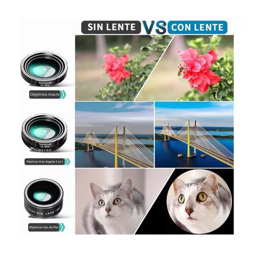 Lentes Para Celular Apexel Con Tripie Negro
