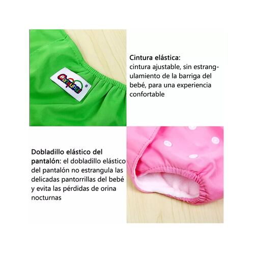 Pañales Ecologicos Paquete 5 Reutilizable + 5 Insertos
