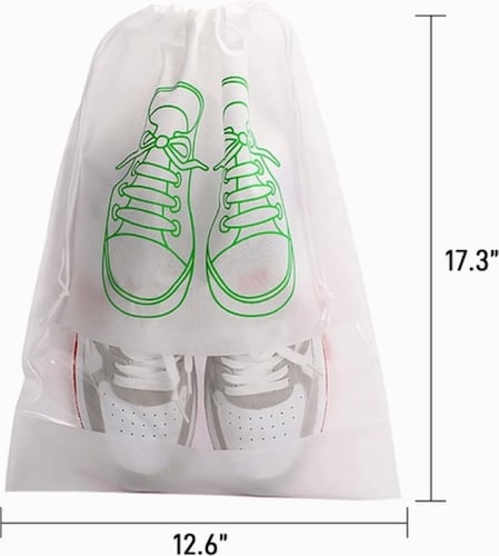 Bolsas De Viaje Impermeables Para Zapatos, 10 Piezas Blanco