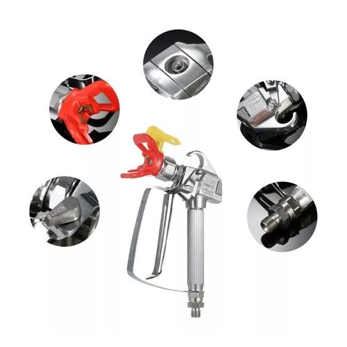 Pistola Rociadora De Pintura De Alta Presión C/tubo De 20 cm Plata 