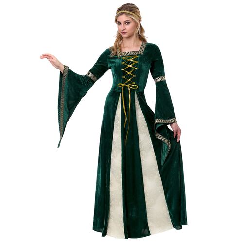 Disfraz de Halloween Princesa Reina Queen Premium de tela Adulto 12+ / 2 tallas disponibles.