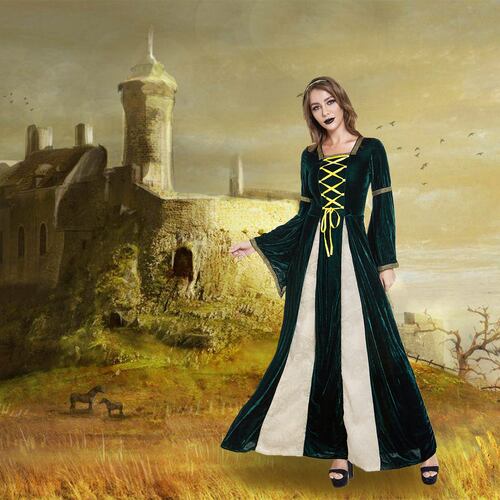 Disfraz de Halloween Princesa Reina Queen Premium de tela Adulto 12+ / 2 tallas disponibles.
