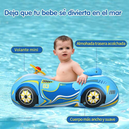 Salvavidas Inflables Alberca Adecuado Para Bebés De 1-4 Años Azul Carro 