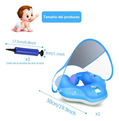 Salvavidas Inflables Alberca Adecuado Para Bebés De 1-4 Años Azul Carro 