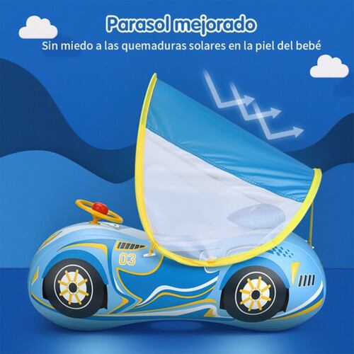 Salvavidas Inflables Alberca Adecuado Para Bebés De 1-4 Años Azul Carro 