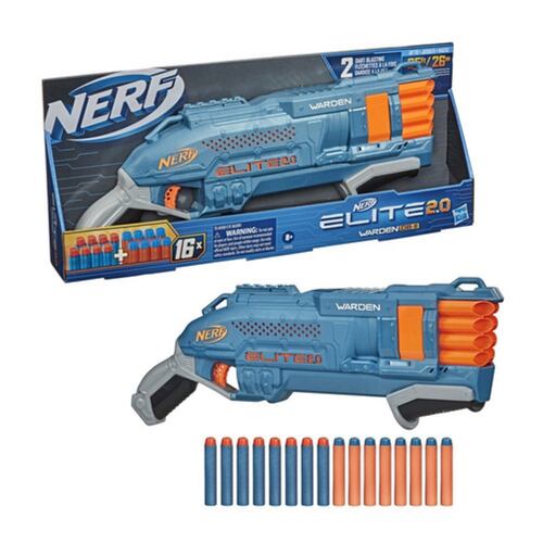 Lanzador 2.0 Warden Db-8 Con 16 Dardos 8+ Azul Oscuro 