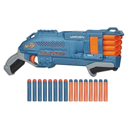 Lanzador 2.0 Warden Db-8 Con 16 Dardos 8+ Azul Oscuro 