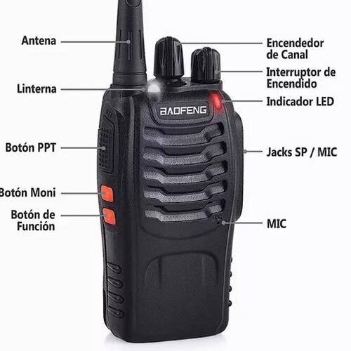 2 Radios Baofeng Bf-888s Uhf Con Manos Libres Set-2.