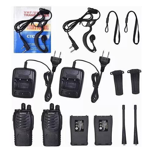 2 Radios Baofeng Bf-888s Uhf Con Manos Libres Set-2.