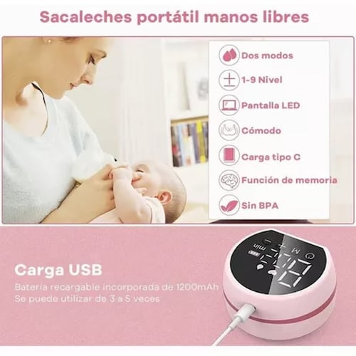 Extractor De Leche Eléctrico Portátil Manos Libres.