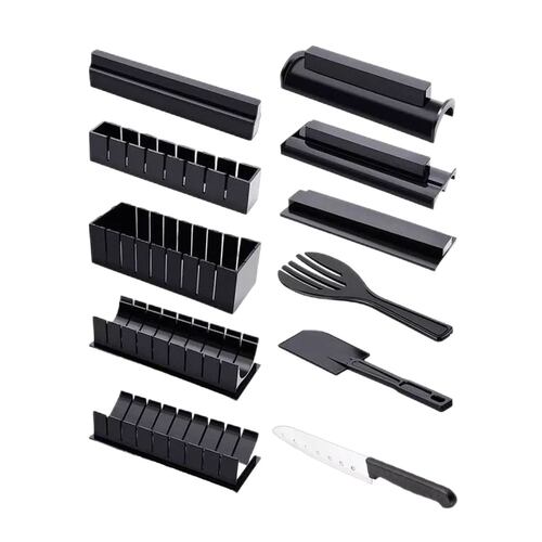 Herramienta De Sushi, Molde Para Hacer Sushi Rollos 11 Pzs Negro