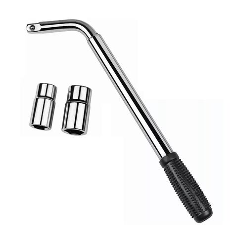 Llave Maneral Con Dados Para Rines Extensible Plata