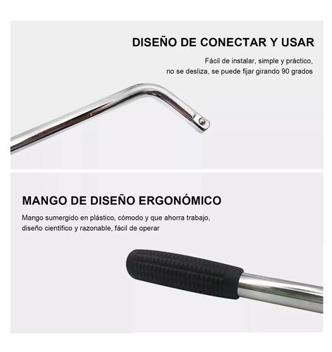 Llave Maneral Con Dados Para Rines Extensible Plata
