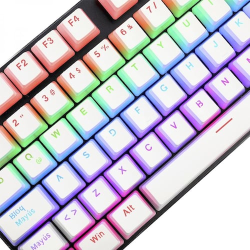 Set De Keycaps Redragon SCARAB Blanco Gaming Español Para Teclado Mecanico A130 SP-WHITE