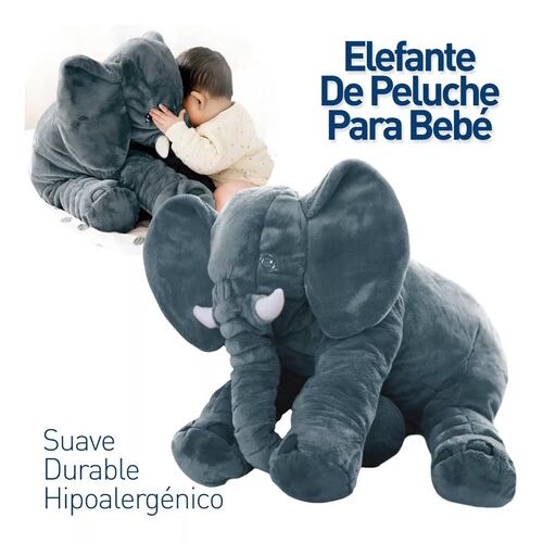 Peluche De Elefante Almohada Gris Oxford 65 cm