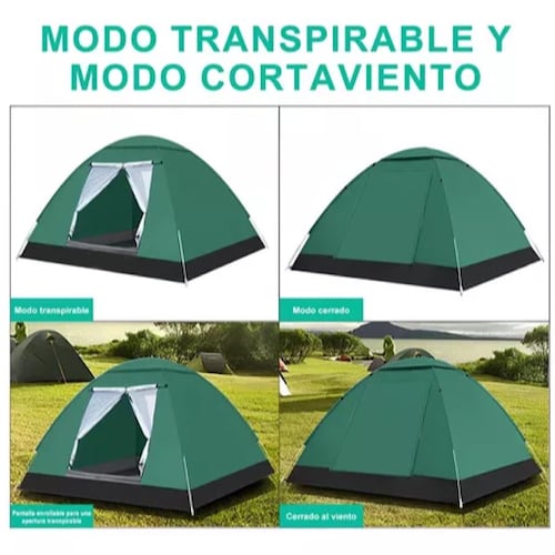 Tiendas Casa Campaña 3 Personas/gran Espacio /fácil Instalar.