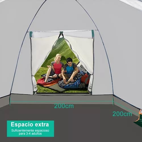 Tiendas Casa Campaña 3 Personas/gran Espacio /fácil Instalar.