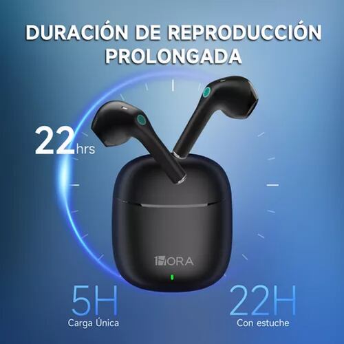 Audífonos Inalámbricos, Audífonos Bluetooth con Microfono Deep Bass Auriculares Bluetooth Con Tipo C Cable 1Hora Aut201 In-ear Earbuds.
