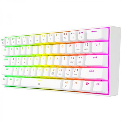 Teclado Redragon Dragonborn White K630W-RGB Mecanico Switch Brown Alambrico Español