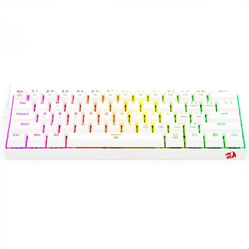 Teclado Redragon Dragonborn White K630W-RGB Mecanico Switch Brown Alambrico Español