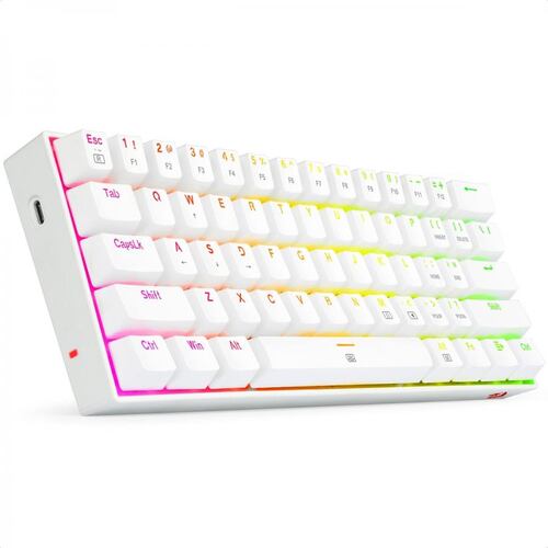 Teclado Redragon Dragonborn White K630W-RGB Mecanico Switch Brown Alambrico Español