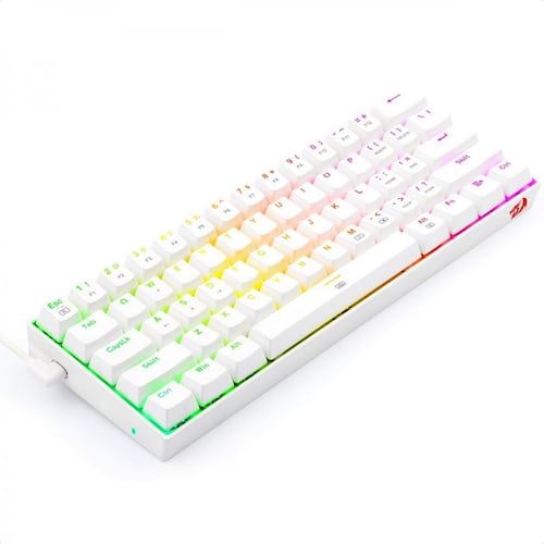Teclado Redragon Dragonborn White K630W-RGB Mecanico Switch Brown Alambrico Español