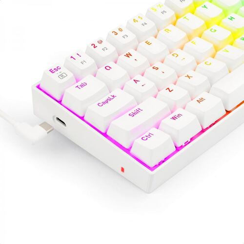 Teclado Redragon Dragonborn White K630W-RGB Mecanico Switch Brown Alambrico Español