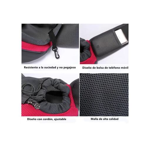  Mochila/cangurera Para Mascotas Negra