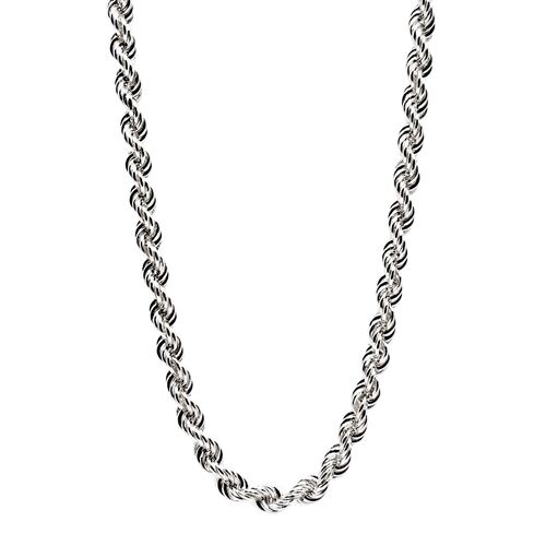 Cadena torzal de plata .925 de 55 cm y 4 mm 