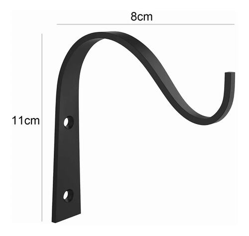 Gancho Pared Para Colgar Plantas 8 Pz Negros