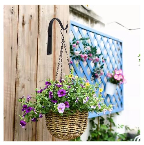 Gancho Pared Para Colgar Plantas 8 Pz Negros