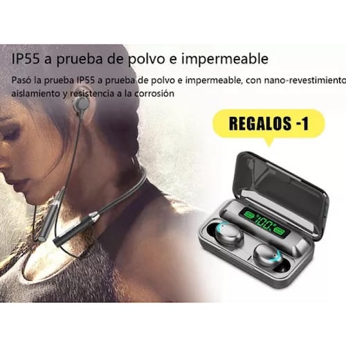 Audífonos In-ear Bluetooth Con Neckband De 2 Piezas.