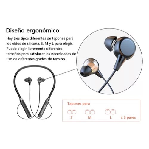 Audífonos In-ear Bluetooth Con Neckband De 2 Piezas.