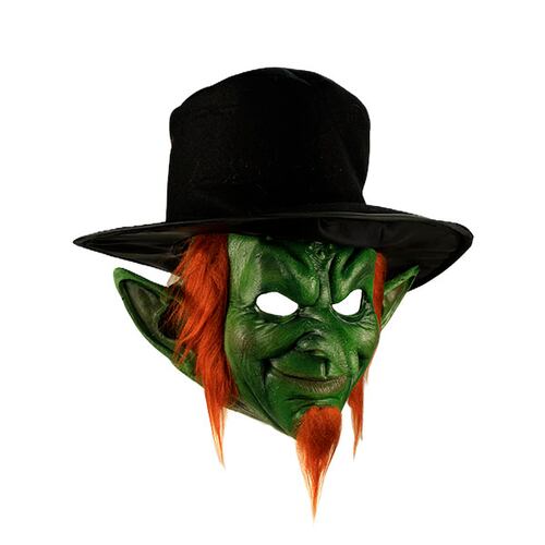 Máscara De Duende Mad Goblin Elfo Disfraz Halloween Trebol