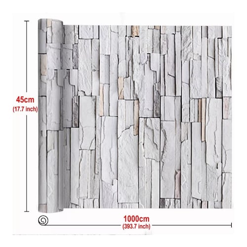 Papel Tapiz Autoadhesivo Para Paredes De Piedra 3d 45cm*10m 