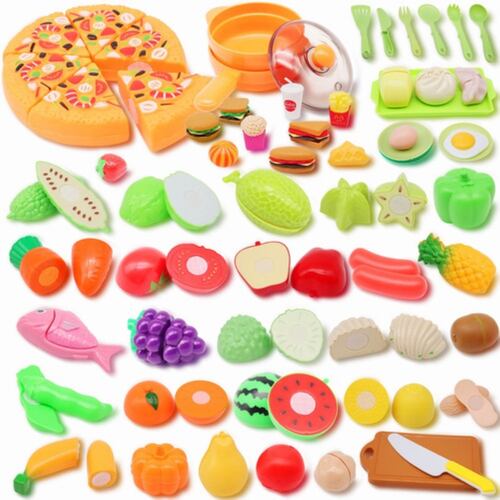 Juguetes De Cocina Para Niños Con Frutas Y Verduras, 58 Pzas