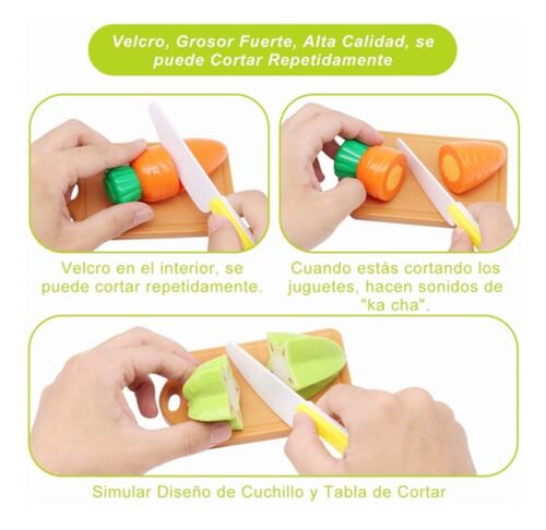 Juguetes De Cocina Para Niños Con Frutas Y Verduras, 58 Pzas