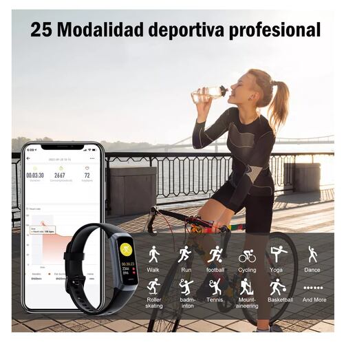 Reloj Inteligente Bluetooth Para Dama Negro