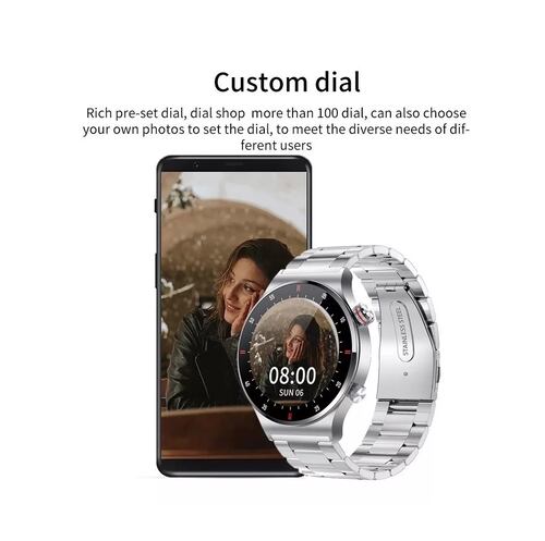 Reloj Inteligente para Hombre Bluetooth Plateado