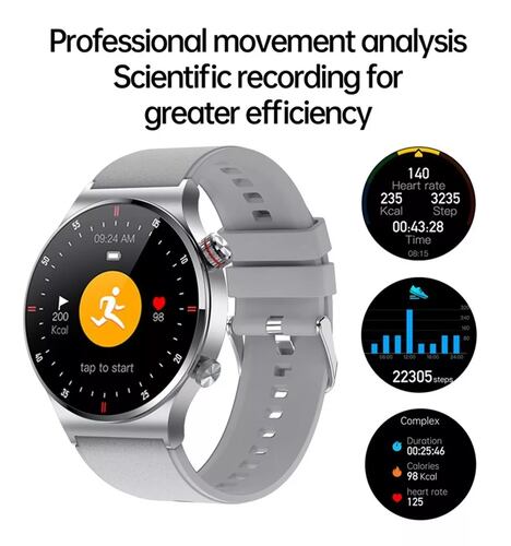 Reloj Inteligente para Hombre Bluetooth Plateado